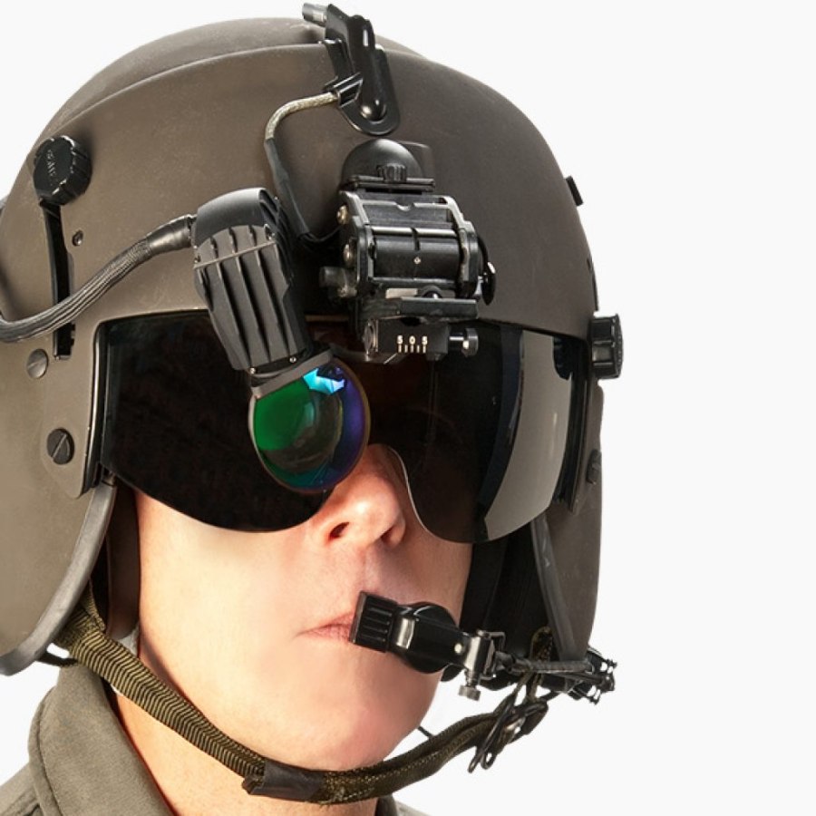 A Helmet-Mounted display (HMD)